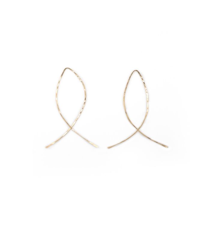 The Fishtail Hammered Wire Earring